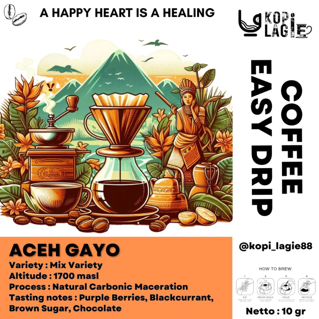

Kopi Dripbag Sachet Aceh Gayo 100% Arabica