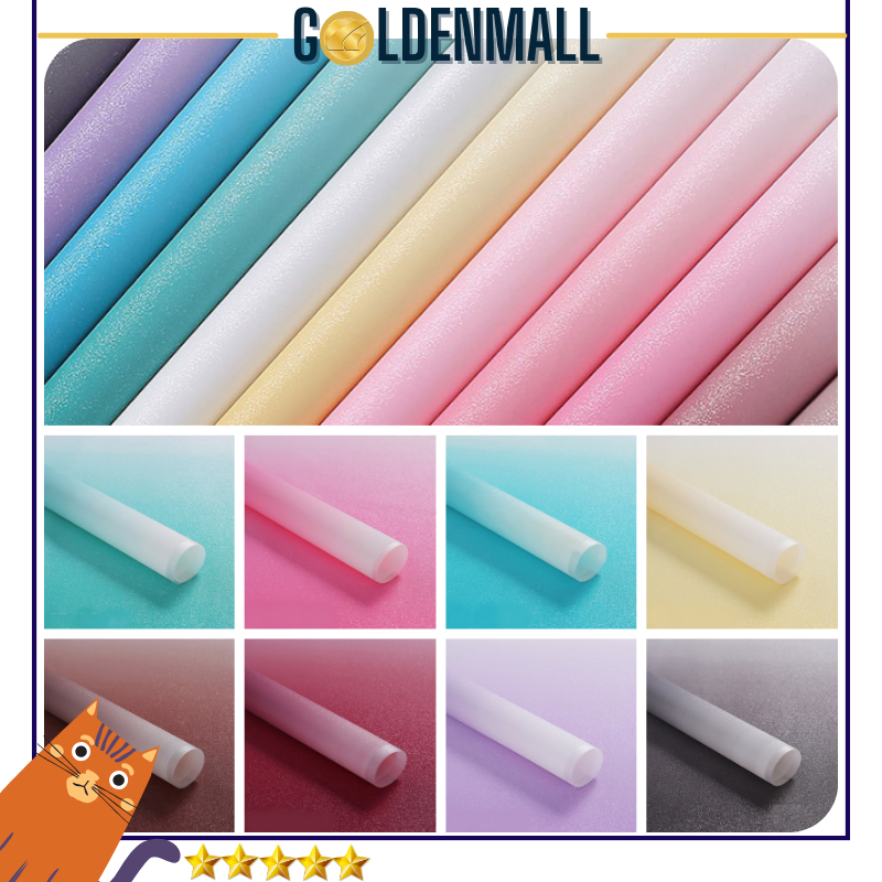 

15 LEMBAR Flower Wrapping Paper Gradient Cellophane Kertas Buket Motif Gradasi Bunga Florist 6114