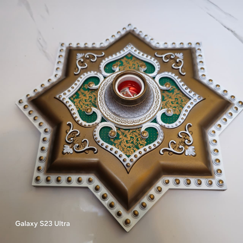 FITING HIAS BESAR BINTANG ORNAMEN PLAFON PVC 30CM / FITTING LAMPU PLAFON 30 fitting 30CM