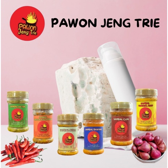 

Pawon Jeng Trie Sambal 6 Variant (Bawang, Rebon, Tongkol Kecombrang, Tongkol Asap, Ijo Teri, Cumi)