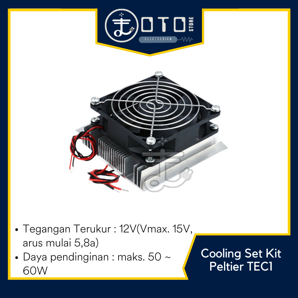 Cooling Set Kit Peltier TEC1 Pendingin Heatsink Fan Thermoelectric - Tanpa Peltier
