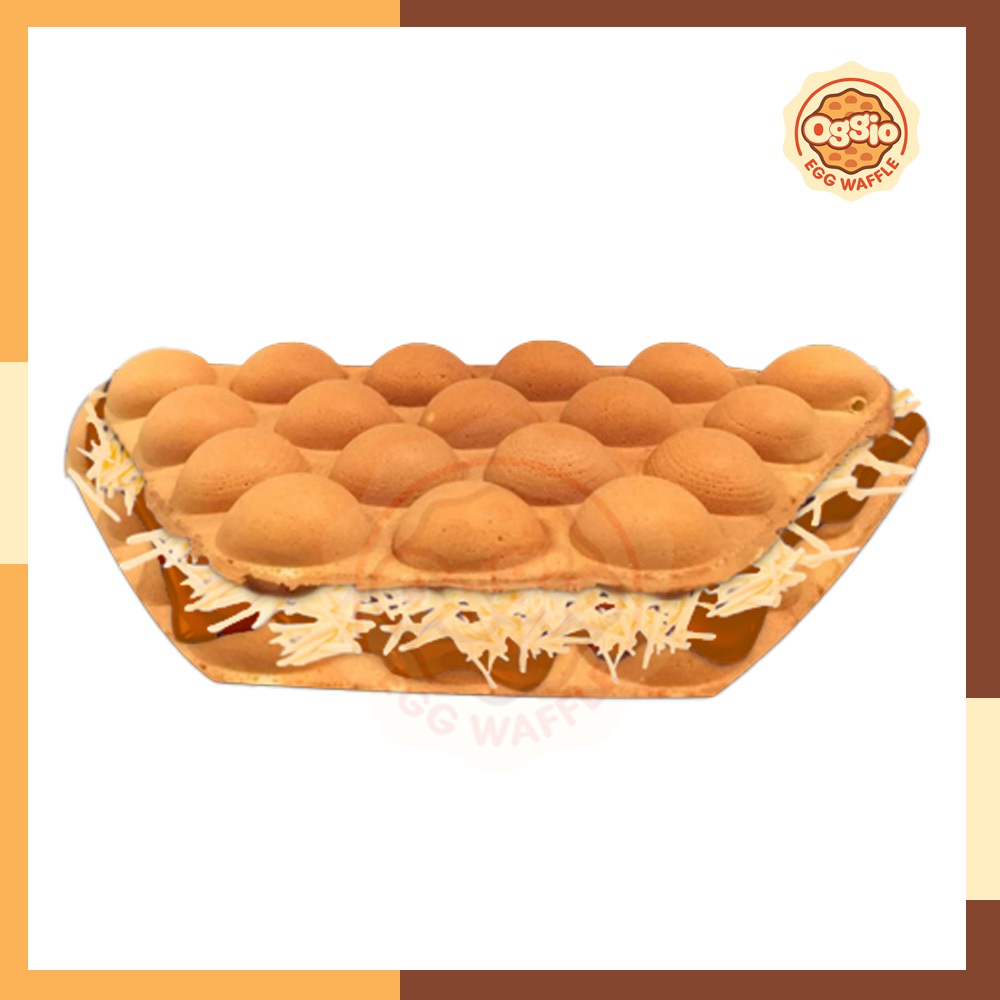 

Egg Waffle Lotus Cheese - Egg Waffle Lotus keju - Wafel Keju Lotus - Wafle lotus cheese - Wafle selai lotus keju parut - oggio egg waffle - bubble waffle