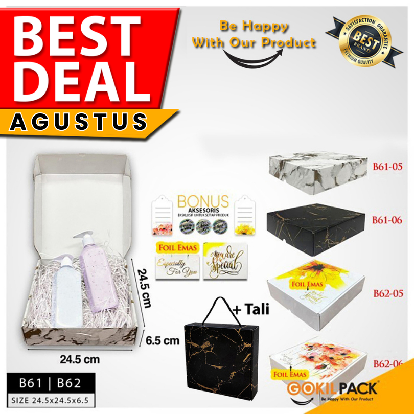 

GOKILPACK - Gift Box Color Marble - Kotak Kado Besar Mewah - B62