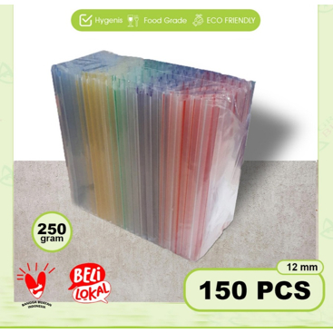 Sedotan Boba / Sedotan Bubble / Sedotan Plastik Boba Panjang 21CM / Diameter 12MM