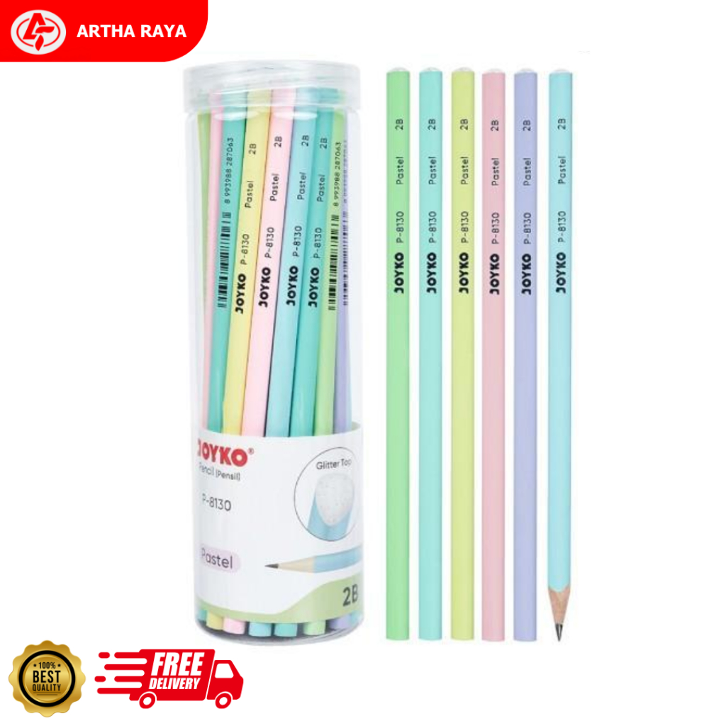 

Pensil Joyko P-8130 2B 1 Drum 36 Pcs Pastel