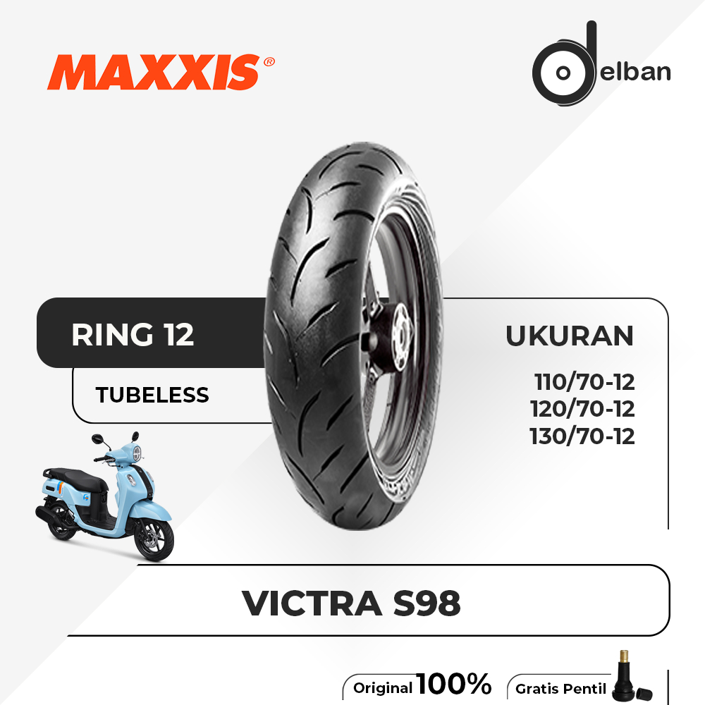Ban MAXXIS VICTRA Vespa Primavera, Vespa Sprint, Fazio, Filano Ring 12 Tubeless