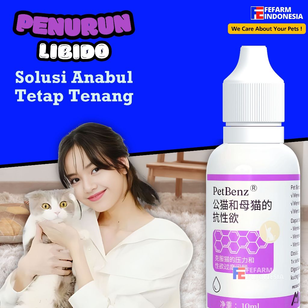 Libido Drops Obat Penurun Birahi Libido Kucing Jantan Betina FEFARM