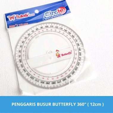 

Busur Derajat Butterfly 360 DERAJAT 10 12 CM