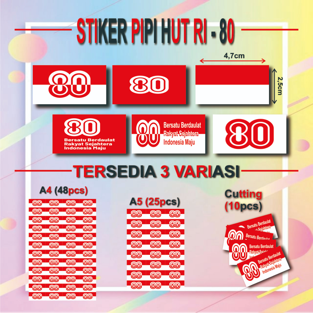 

Stiker Pipi HUT RI - 80 terbaru