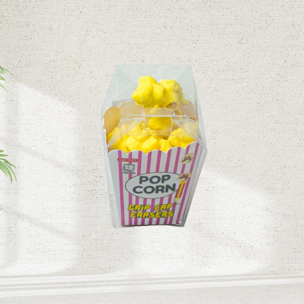 

-MOJIBOX- PENGHAPUS POPCORN PACK- LUCU- KUNING- POPCORN- ANIMASI MAKANAN
