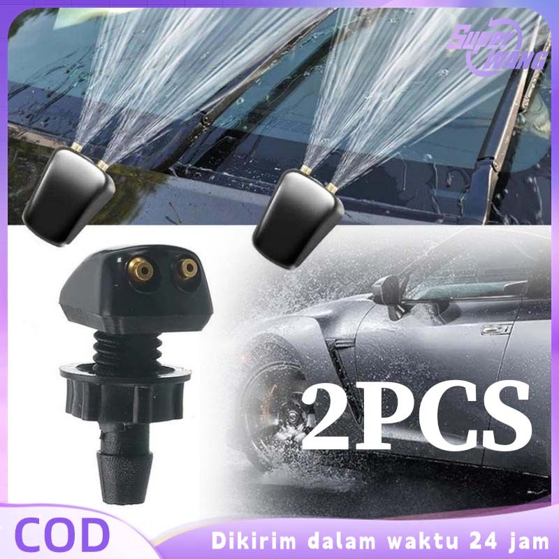 2pcs Nozzle Wiper Mobil Universal Semprotan Wiper Mobil Adjustable 360° Nozzle Air Wiper Nozzle