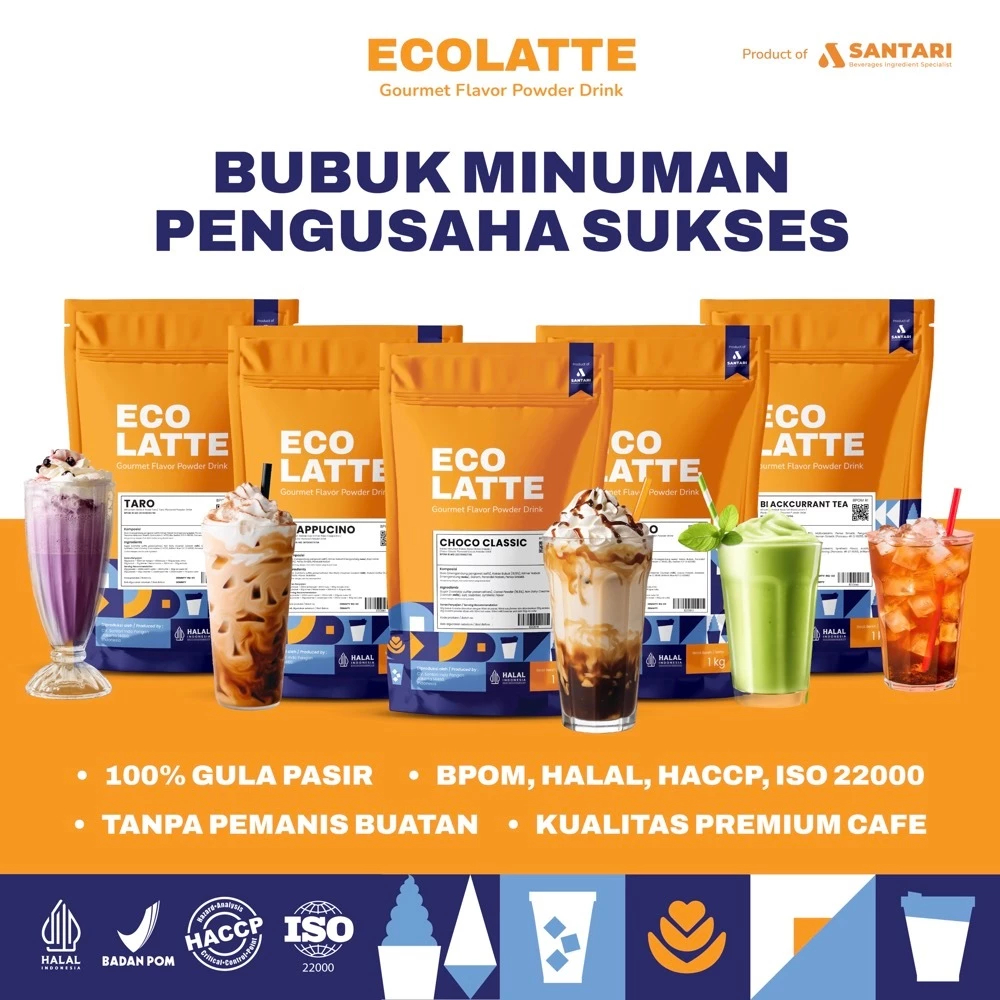 

Ecolatte Drink Powder 1kg / Bubuk Minuman Kekinian - Ecolatte Powder All Variant