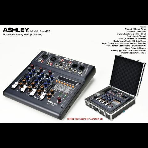 MIXER ASHLEY AUDIO 4 CHANNEL REV-402 ORIGINAL EFEK DSP 320 DSP 24 BIT