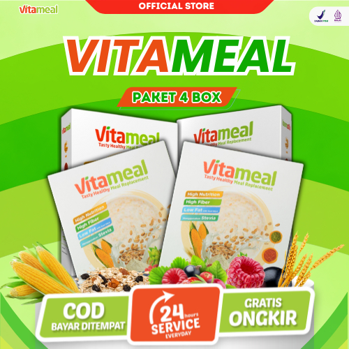 

[GARANSI RESMI] vitameal paket 4 box official store vitamil gula darah diabetes kebas kesemutan VITAMILK HIPERTENSI