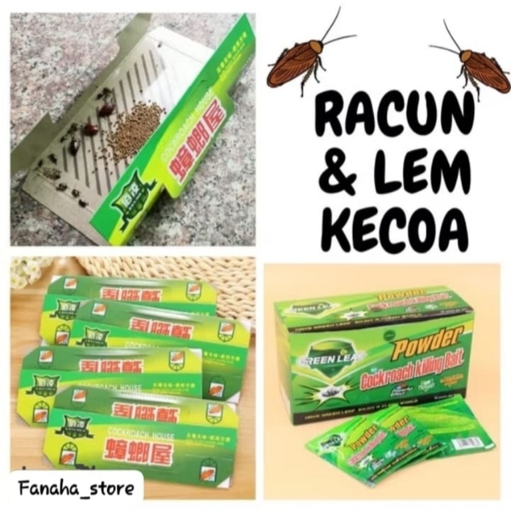 Rumah kecoa / Perangkap kecoa + umpan (serbuk)/ Racun kecoa ampuh pembasmi  kecoa dan cicak