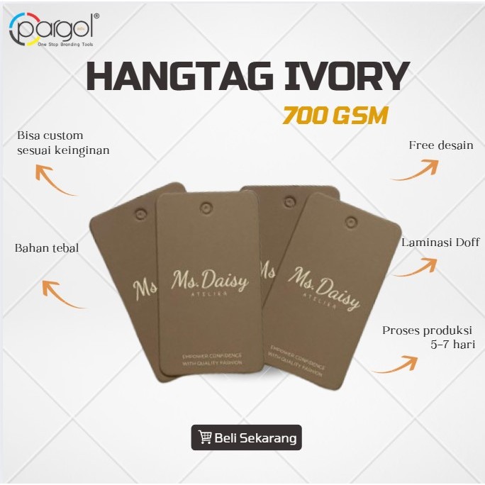 

Hangtag Custom Nama/Logo - Hangtag Tebal 700 gsm - Hangtag Baju - Free Desain