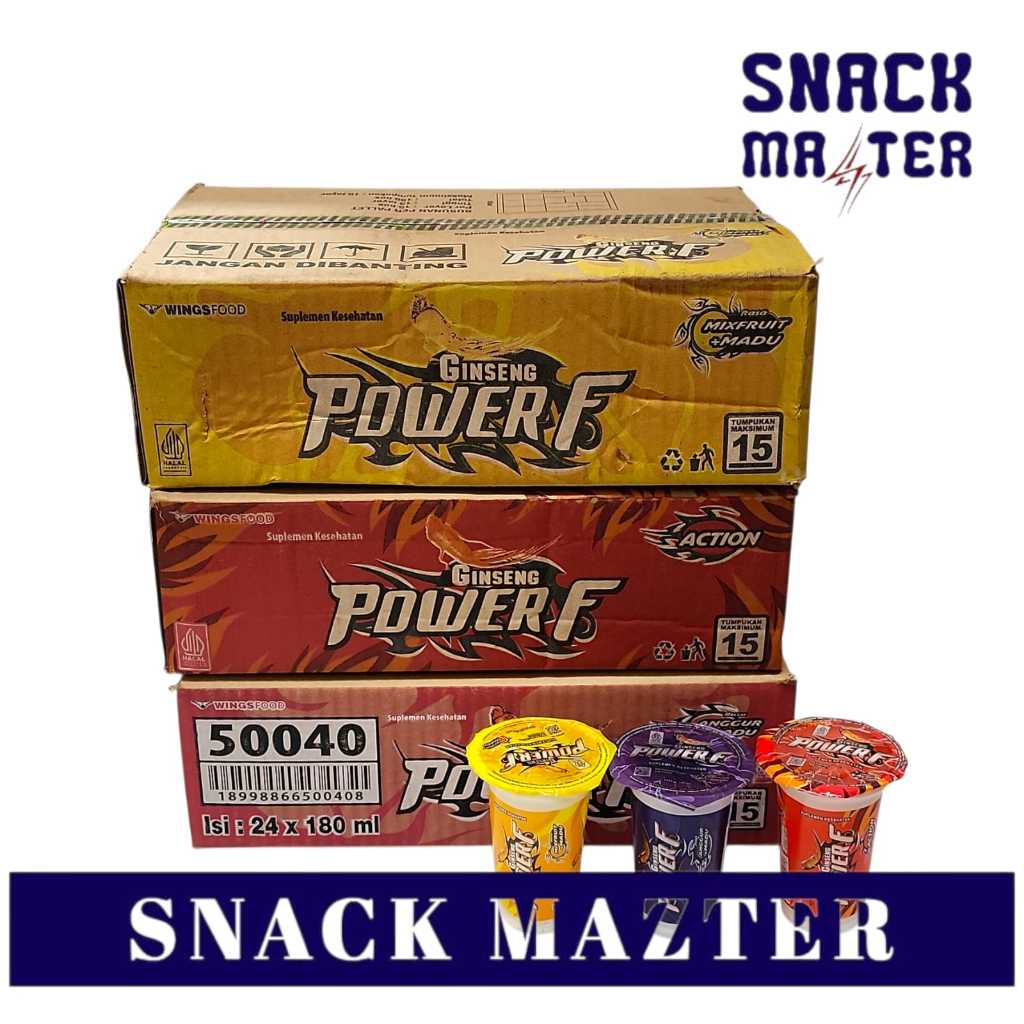 

Power F Minuman Energi - Netto 180ml x 24 cup