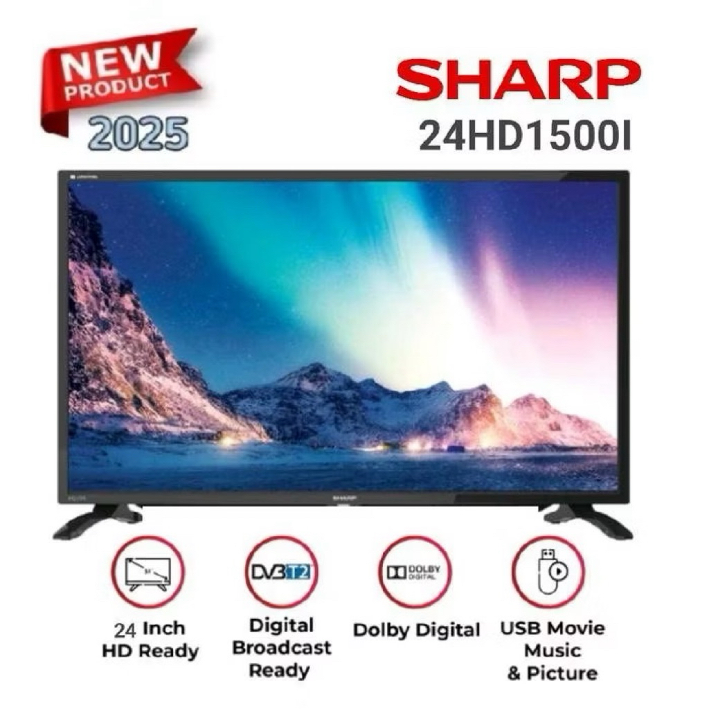 LED TV SHARP 24inch 2T-C24HD1500I TV Sharp 24” Digital HD Garansi 5Tahun