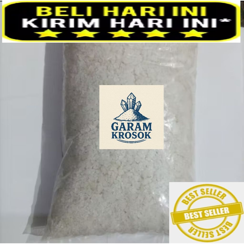 

GARAM KROSOK 1/2 KG 100% Asli langsung dari Petani Garam Garam Kasar Garam Murni Natrium chloride garam non yodium garam ikan