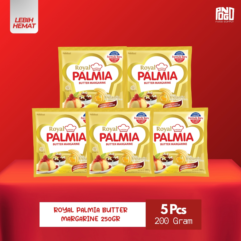 

Palmia Royal Butter Margarine 200gr Isi 5pcs - PAKET