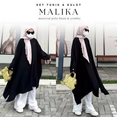 MALIKA SET TUNIK KULOT/ MALIKA SET POLO LINEN