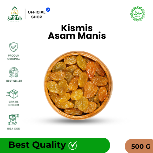 

Kismis Asem Manis 500 Kg Premium | Camilan Sehat & Segar | Rasa Unik Bikin Nagih!