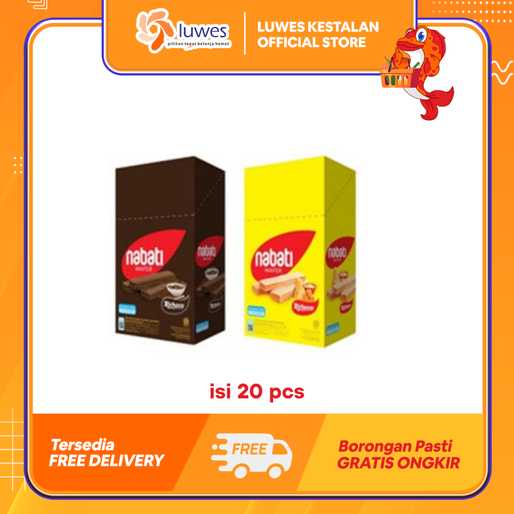 

Nabati Box Wafer 120gr x 20pcs Cheese / Cokelat Lebih Hemat