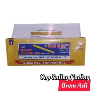 

Paket 3 Box Brem Jumbo Original Khas Madiun Isi 5 Batang Cap Suling Gading Asli Grosir
