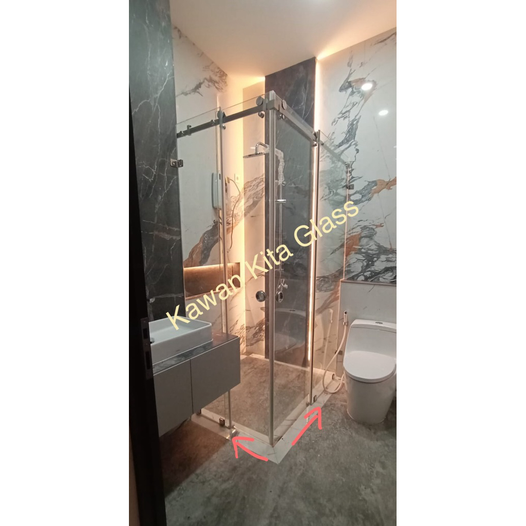 shower box kaca sliding atao glass shower sliding partition atao kaca pintu sliding kamar mandi atao