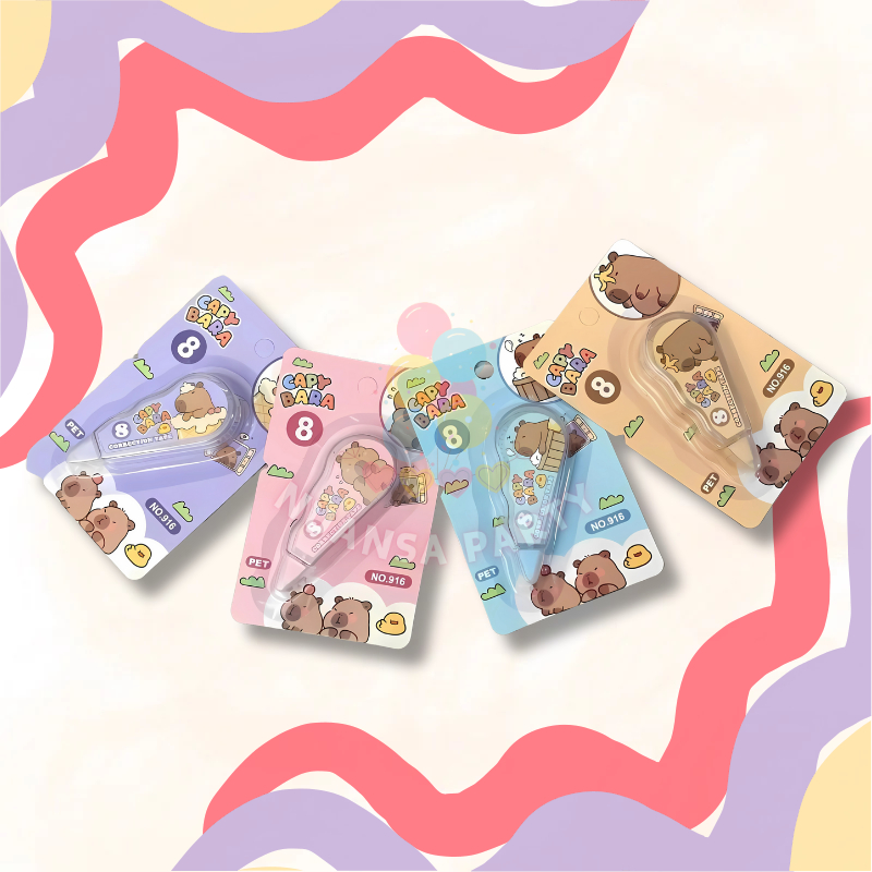 

NP • Correction Tape / Tipe-X Kertas Roll Motif Capybara Alat Tulis Sekolah