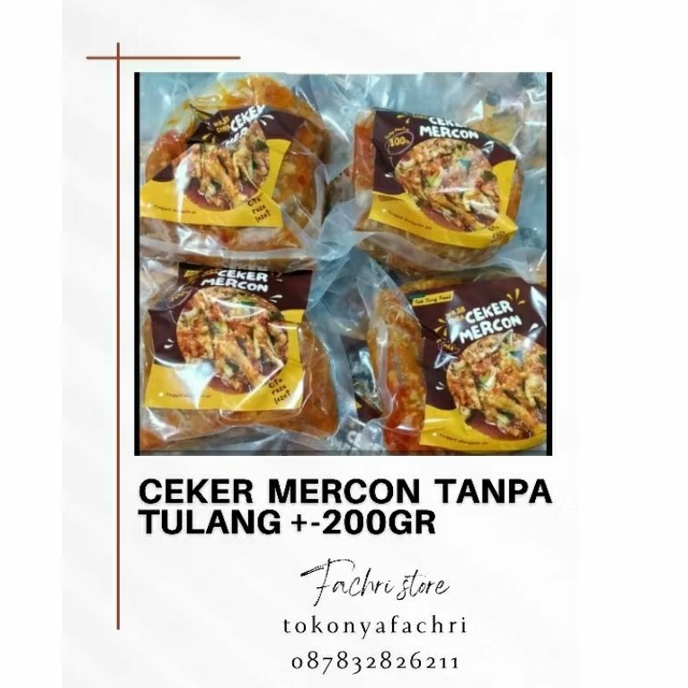 

ceker mercon tanpa tulang +-200gram / ceker tatul mercon / ceker pedas