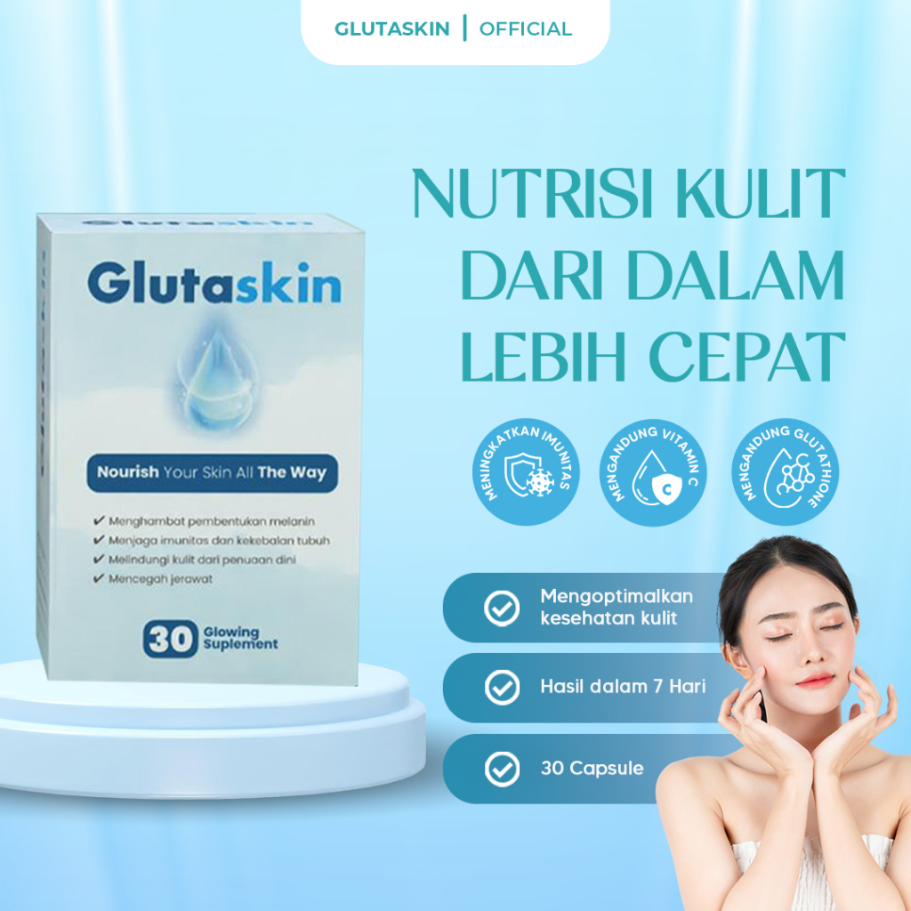 [TERLARIS] GLUTASKIN | PEMUTIH BADAN | PEMUTIH WAJAH | KAPSUL WHITENING