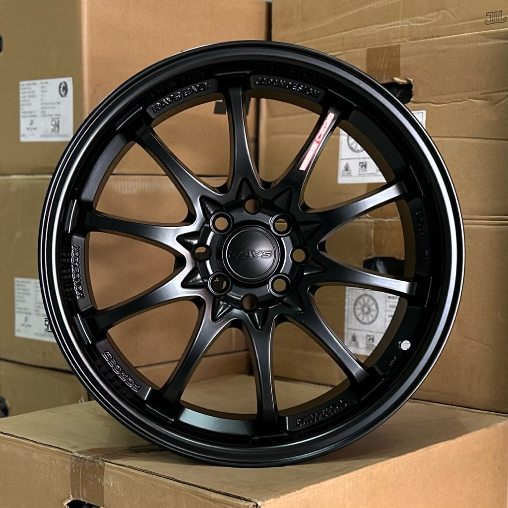 Velg Rays Ce28 Ring 17 Lebar 8 Pcd 8x100/114.3 Et 40 Warna Matt Black | Velg R17 | Velg Mobil | Velg