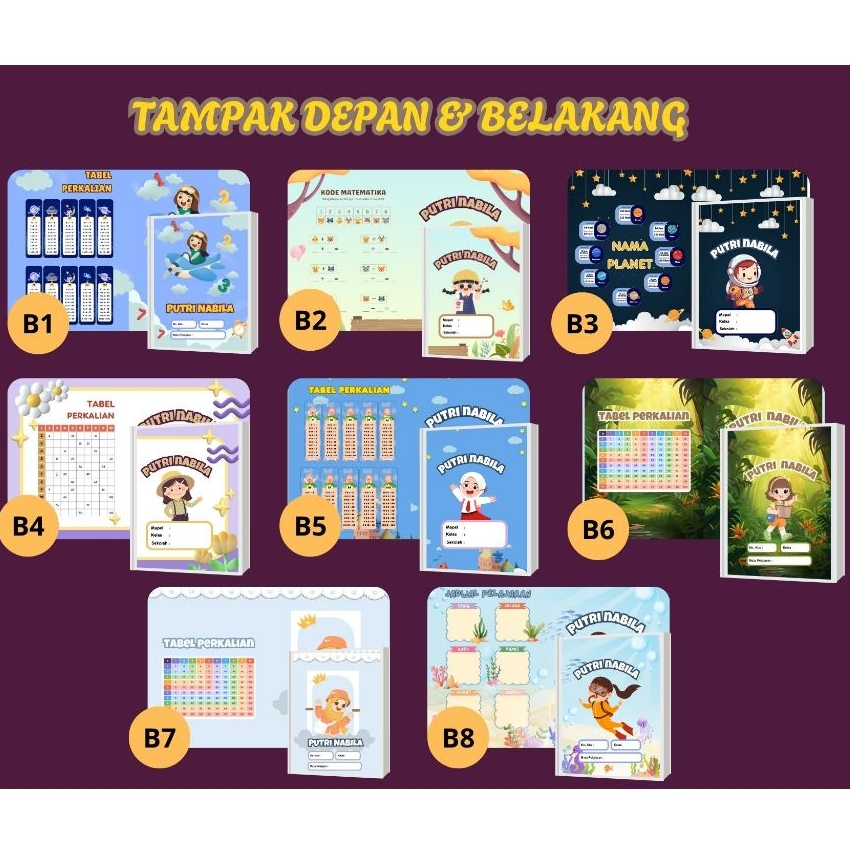 

Buku Tulis Cewek Custom Nama + BONUS Bolpoin Bisa Dihapus – Cover Premium Art Paper