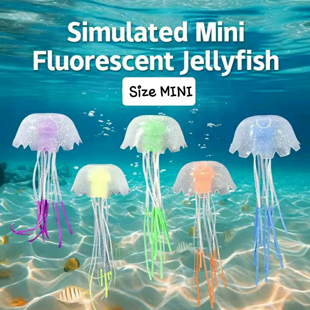 Hiasan Aquarium ubur-ubur SUPER MINI, dekorasi ubur ubur aquarium