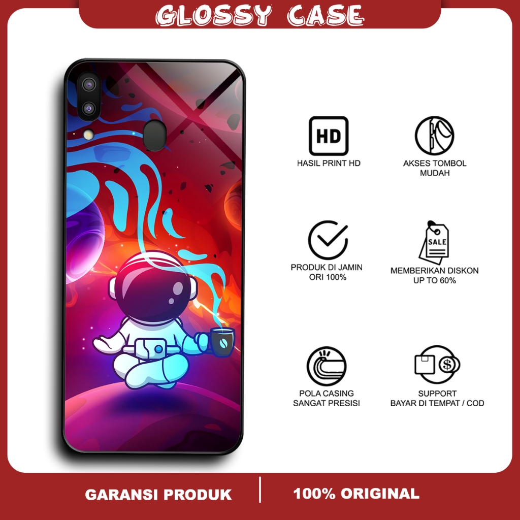 GC1 Case Samsung M20 M30S M21 M31 - Silikon Kesing - Casing Motif Astronot - Softcase - Cover