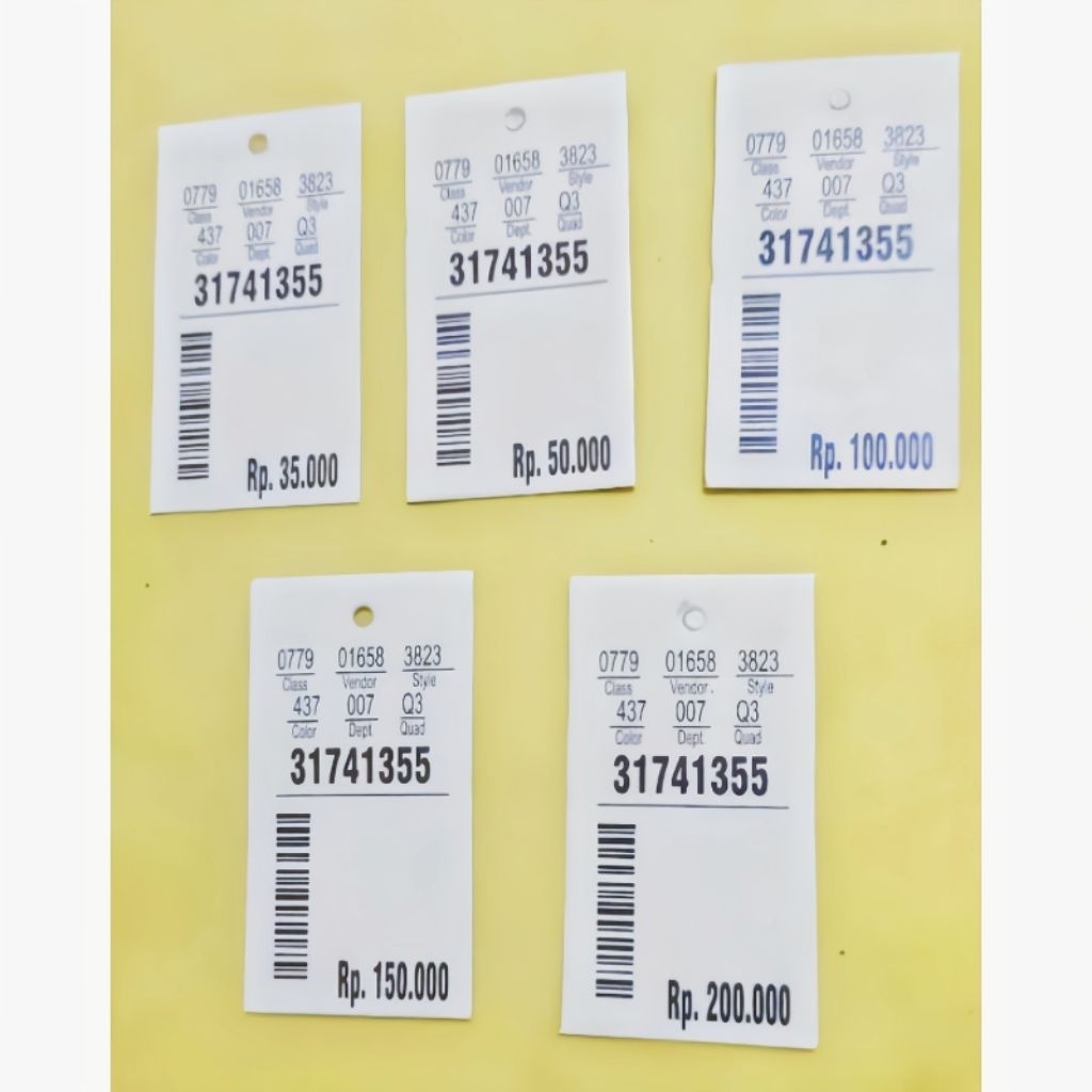 

hand tag baju isi 100 biji / label baju isi 100 biji / price tag baju (HANTAG) isi 100 biji