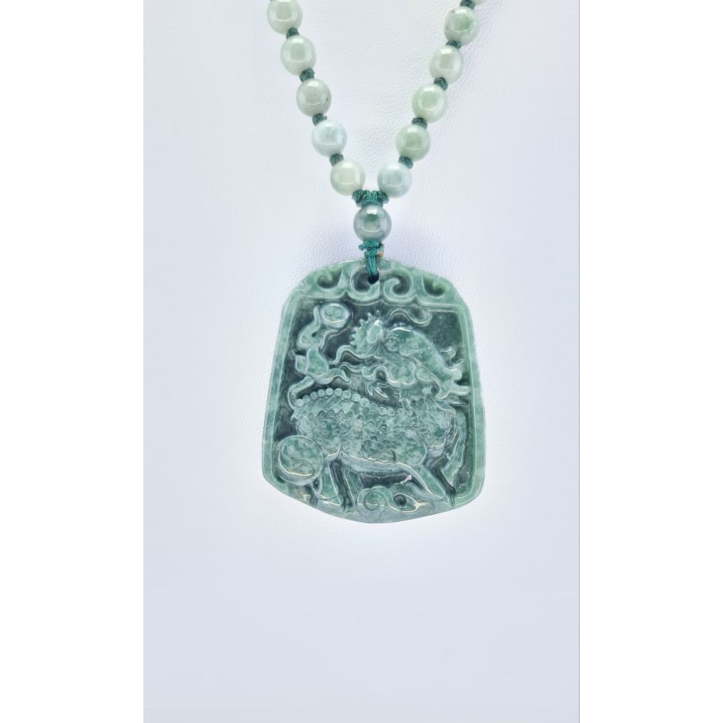 Giok Asli Grade A Kalung Liontin DIY BWJ Guatemala motif Qilin