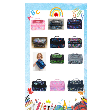 [GB SMIGGLE ORIGINAL SG] SMIGGLE DOUBLE DECKER LUNCH BOX - TAS BEKAL ANAK SEKOLAH | SMIGGLE ORIGINAL
