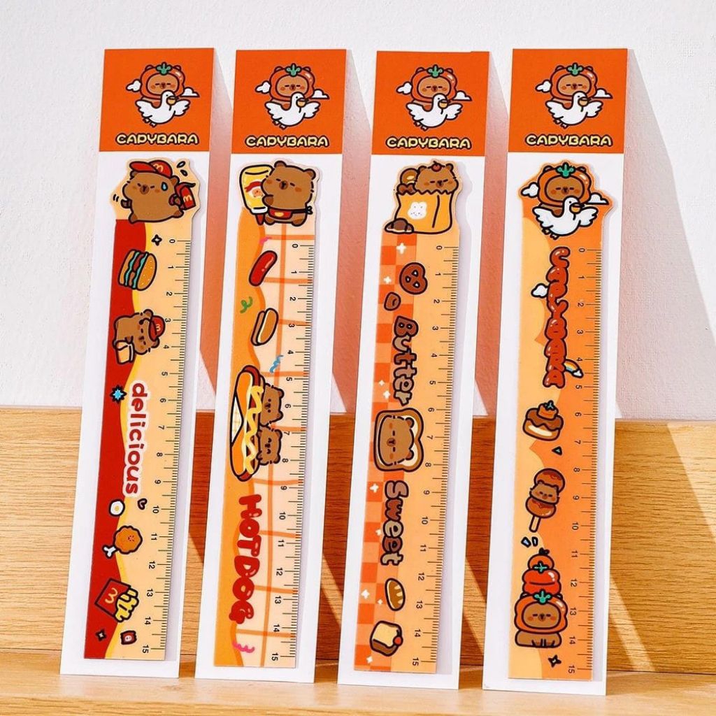 

PENGGARIS CARTOON CAPYBARA 15CM Ruler Penggaris Bookmark Ruler Cute Study Korea - F0326