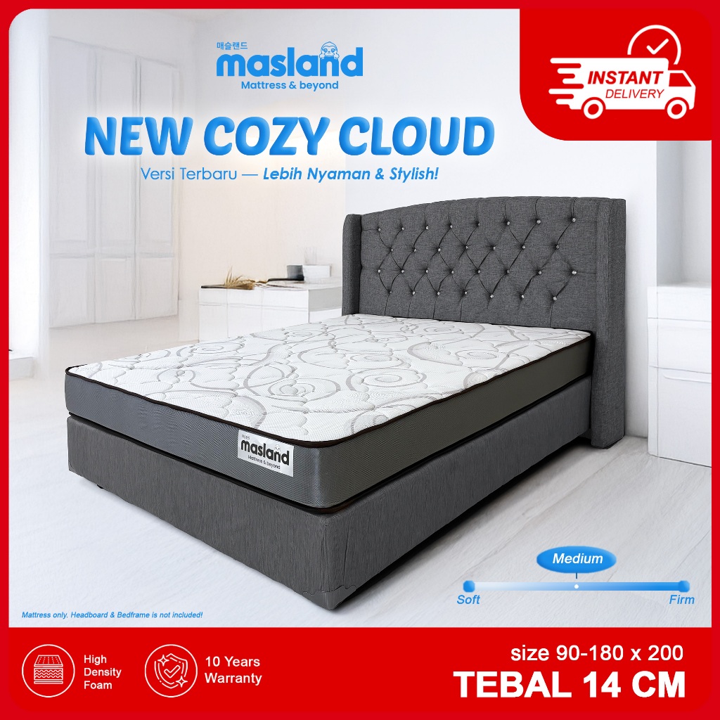 [INSTANT] masland kasur busa tebal 14 cm new cozy cloud 90x200 120x200 140x200 160x200 180x200