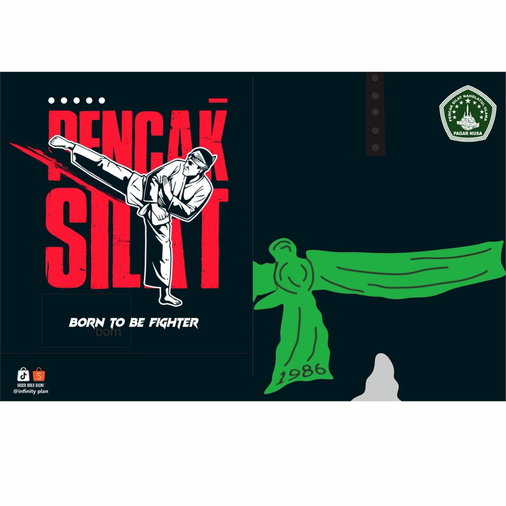 

Buku Tulis Sekolah Desain Custom Tema Sakral Silat PN Pagar Nusa