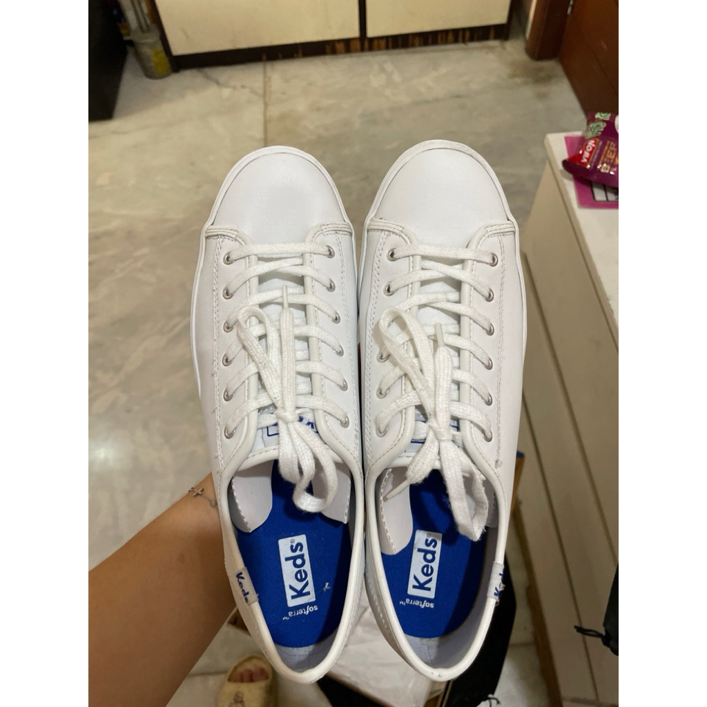 Keds Triple kick mule leather white