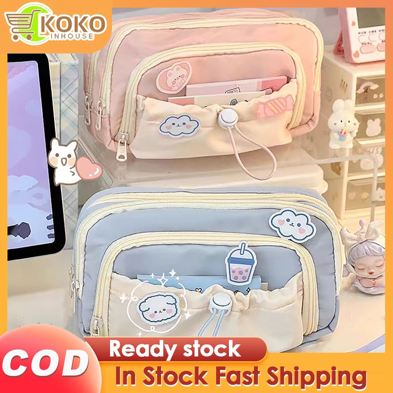 

KoKoInHouse-Tas PenaTempat Pencil Tas Pensil kapasitas besar Tempat alat tulis kotak pensil aesthetic