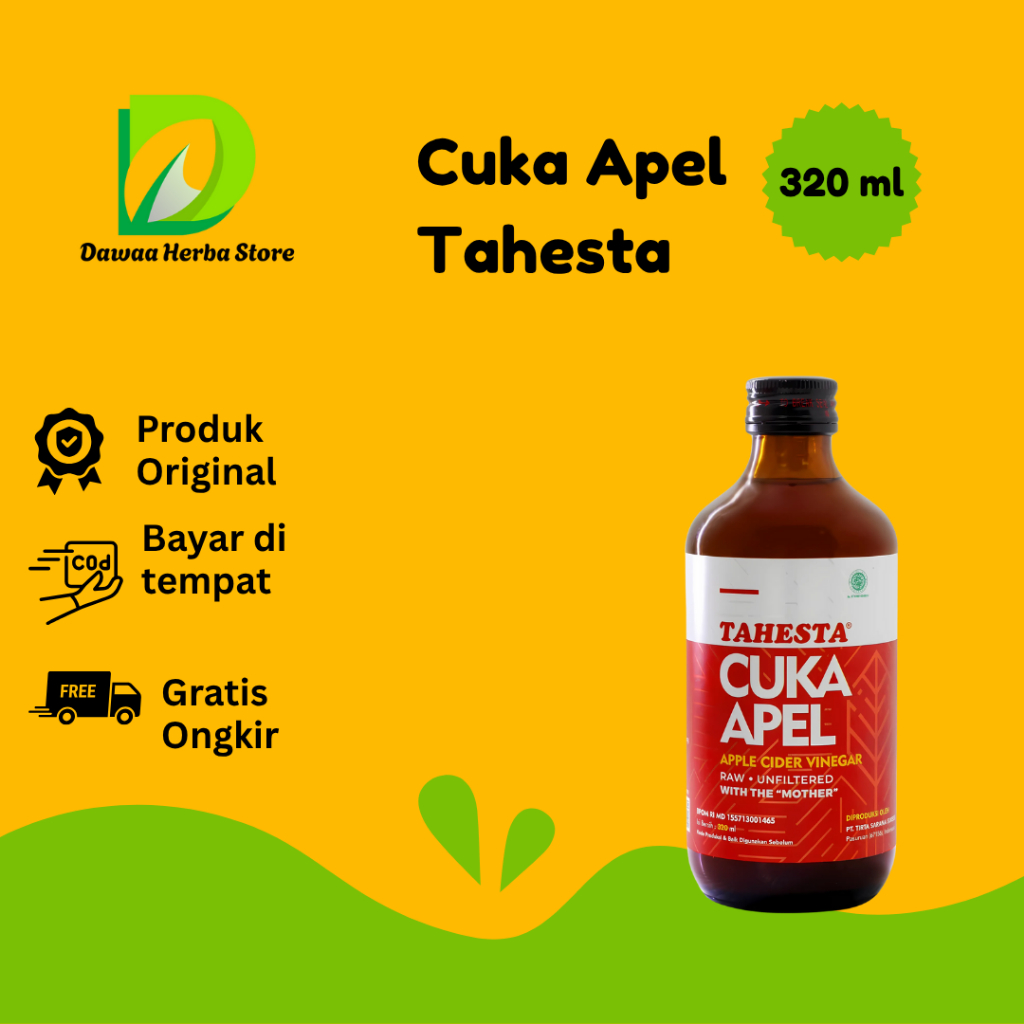 

Cuka Apel Tahesta Original untuk Mengatasi Bau Mulut dan Perawatan Wajah