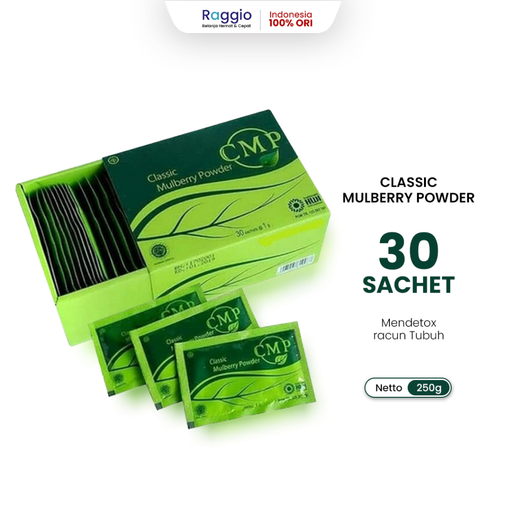 

CMP Chlorophyll Mint Powder – Minuman Serbuk Klorofil Daun Mulberry BPOM Halal 30 Sachet