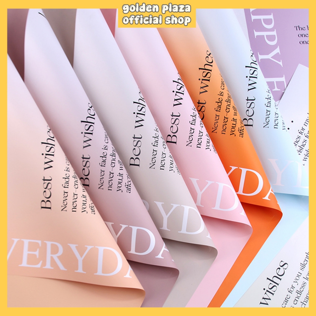 

(1 PACK ISI 20 LEMBAR) Flower Wrapping Paper Motif Love Quotes Kertas Buket Bunga Tulisan KB6133