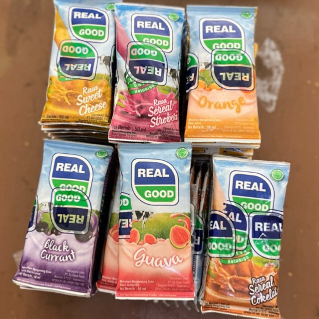 

Real Good Susu Uht / Susu Bantal 50 ml isi 60 pcs per Cartoon Rasa Cokelat , Strawberry , Black Current , jambu ,jeruk, keju. ( Instan / Gosend )
