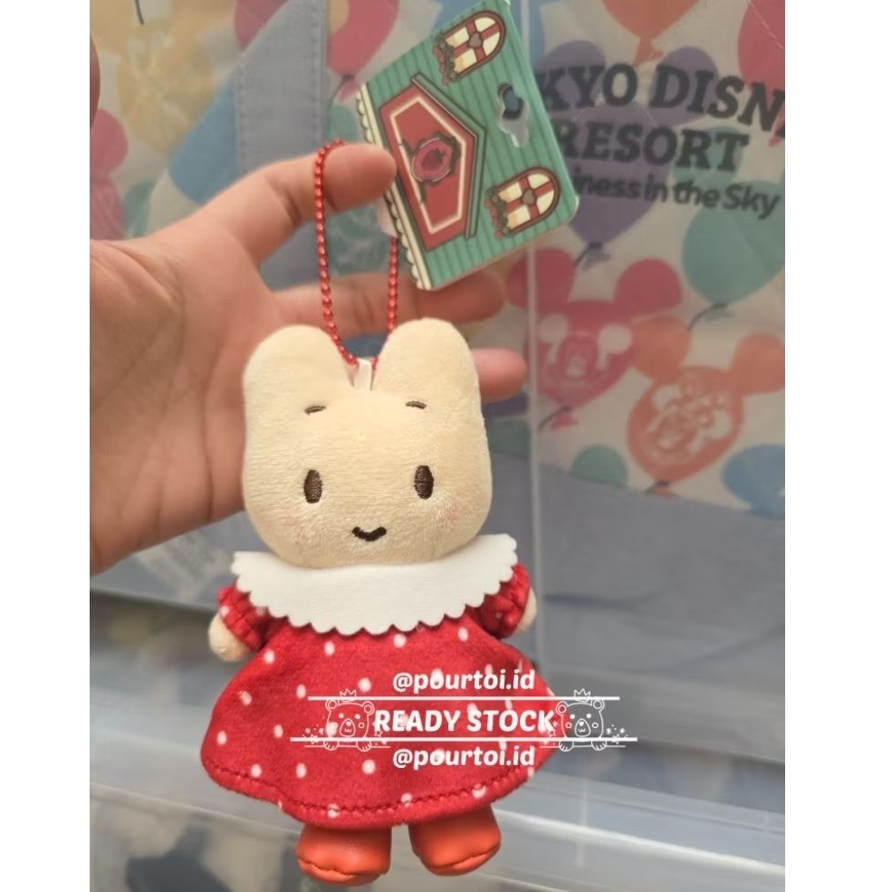 SANRIO PUROLAND Japan ORIGINAL - MARRON CREAM Classic Strawberry Bag Charm Keychain Gantungan Tas Ku