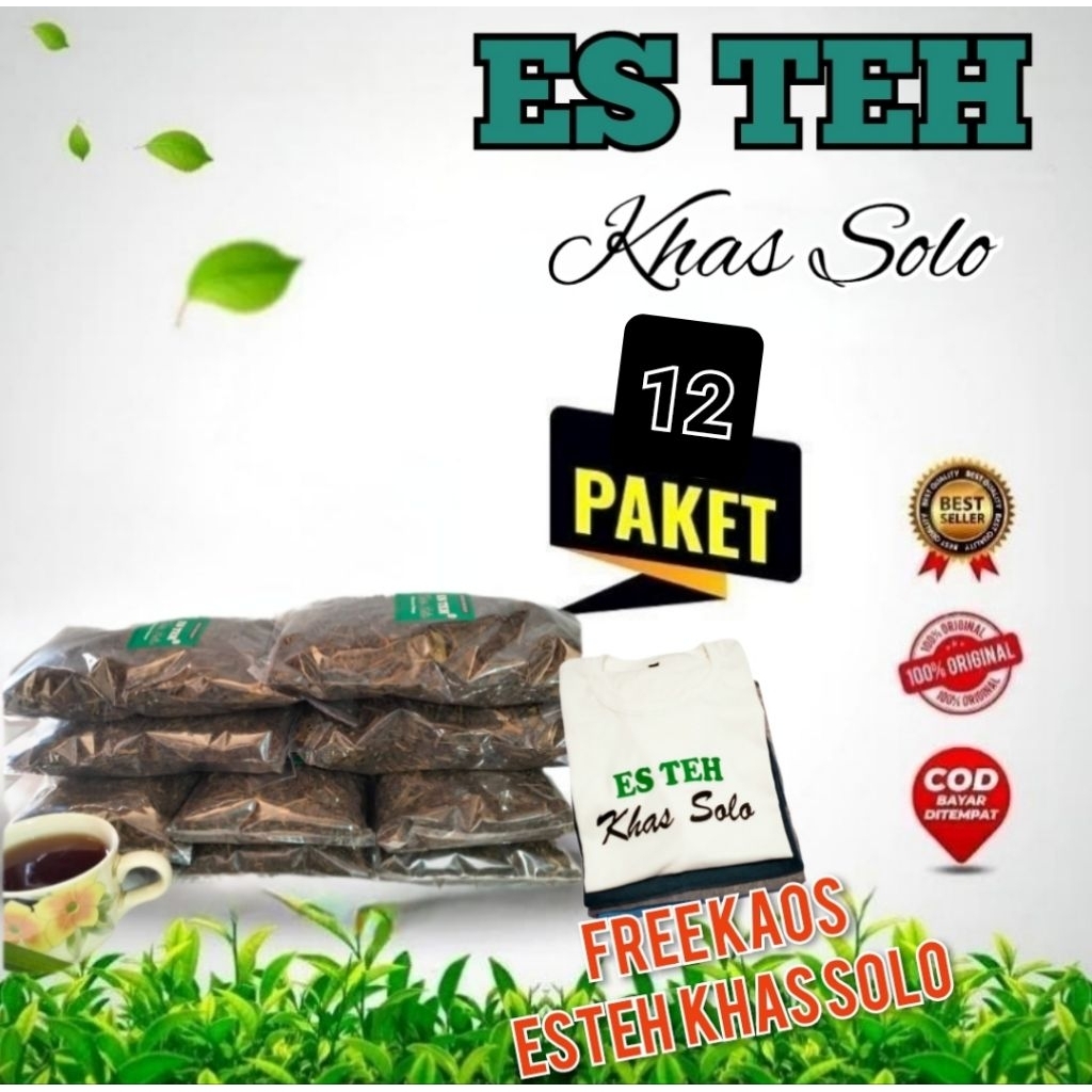 

[freeKaos]Paket 12pcs Teh racikan khas solo Teh angkringan Teh warmindo teh cup jumbo Teh resto teh hangat